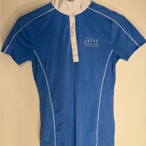 Ariat Pro Series Blue and White Riding Shirt